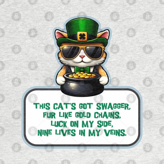 Cat Leprechaun With Pot of Gold 2 - Saint Patrick by Vector-Artist